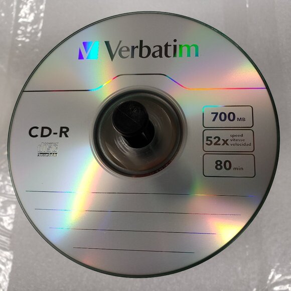 VERBATIM 100 pack CD-R 52x 700MB 80Min. Spindle Tower - Picture 3 of 7
